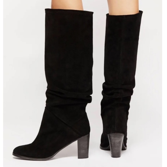 Free People Tennison Tall Boot Size 37 Black - Picture 3 of 8